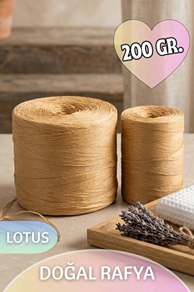 Dantelux İthal Doğal Rafya (Yumuşak Örüm Özelliği) 200 Gr. Lotus Rengi
