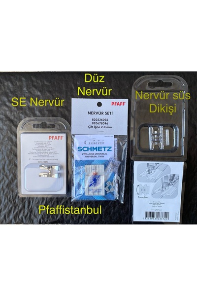 Pfaff DÜZ NERVÜR SE NERVÜR VE NERVÜR SÜS DİKİŞ SETİ - YENİ MODELLER İÇİN