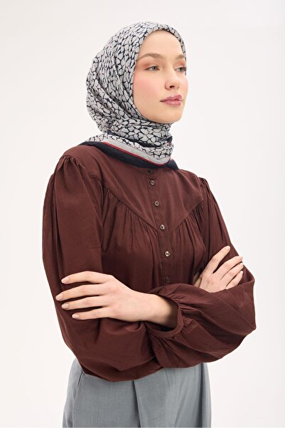 Silk Home Olinda Eşarp Yonca Desen Kırık Beyaz 90x90