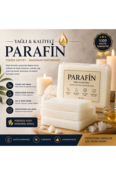 MUM Yağlı Parafin 1 KG – Yüksek Safiyetli Yapım Parafini | Düşük Erime Noktal...