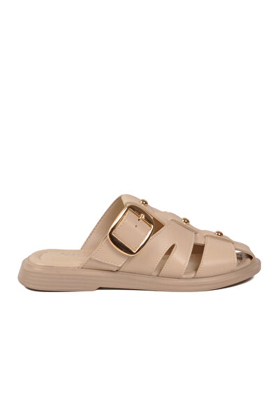 AYAKMOD Μπεζ ελαφριές γυναικείες παντόφλες slingback 322224 Z