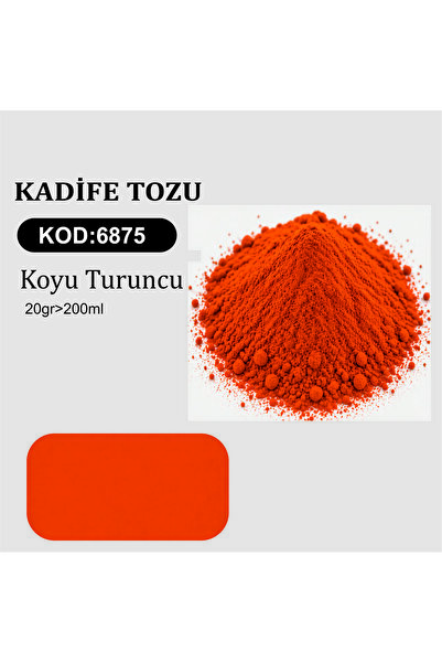 STENCİLTASARIM Stencil Tasarım KOYU TURUNCU 6875 Kadife Tozu 20 gr (200ml)