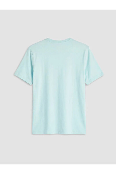 LC Waikiki Tricou de bază, albastru, 100% bumbac, croială normală