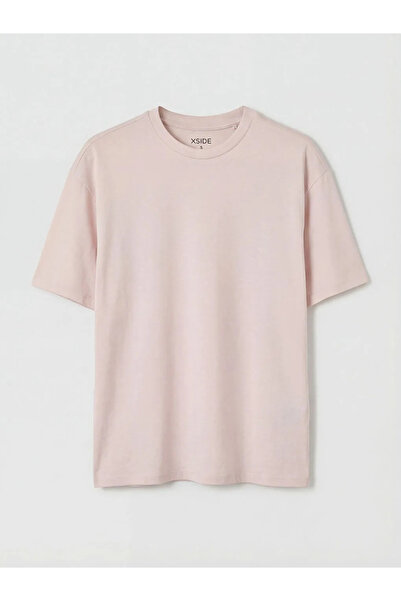 LC Waikiki Γυναικείο μπλουζάκι Pink Crew Neck Soft Touch