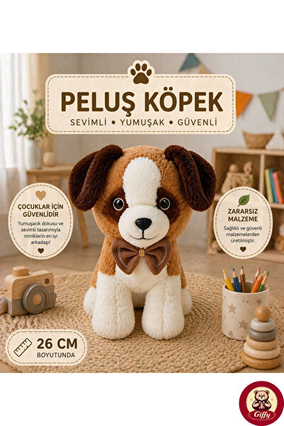 giffy Oyuncak Peluş Kedi Köpek 26 CM Uyku ve Oyun Arkadaşı Yumuşak Hediyelik ...