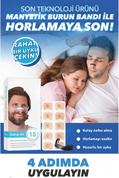 38 MBM Horlama Önleyici Manyetik, Mıknatıslı Burun Bandı - Premier Nasal Dilator