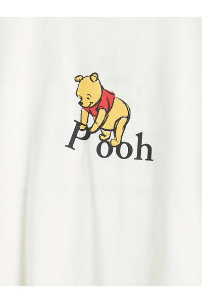 LC Waikiki Λευκό γυναικείο μπλουζάκι με στάμπα Winnie the Pooh