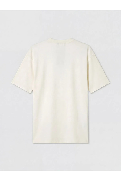 LC Waikiki Tricou pentru bărbați, ecru, cu croială normală și guler tip crew ...