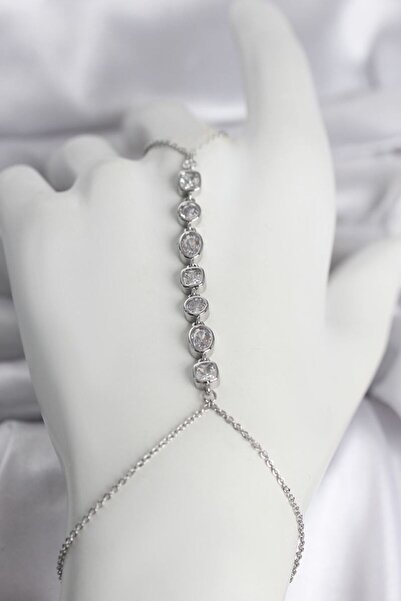 norsary Brass Silver Color Row of Zircon Stones Women's Shahmeran