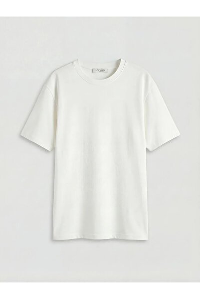 LC Waikiki Λευκό μπλουζάκι για αγόρι με λαιμόκοψη