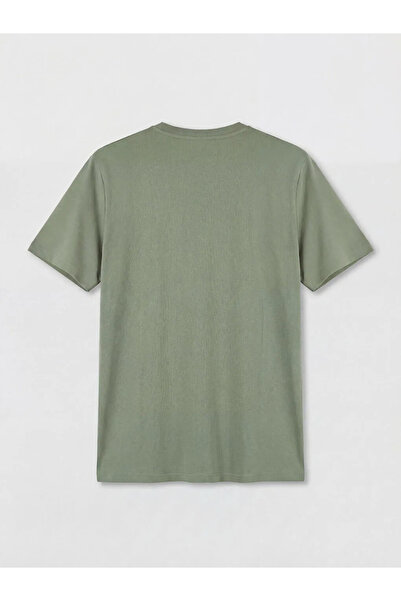 LC Waikiki Tricou pentru bărbați cu imprimeu verde Crew Neck
