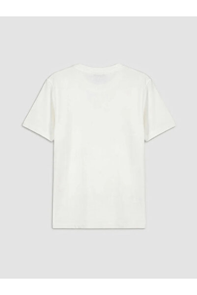 LC Waikiki Tricou alb pentru băiat cu imprimeu text