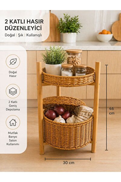 Molino 2 Katlı Hasır Sebzelik & Düzenleyici