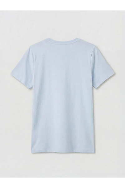 LC Waikiki Μπλε Ριχτό Γυναικείο T-Shirt