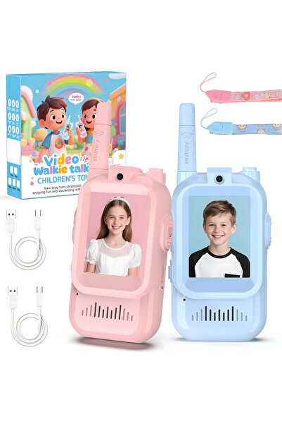 Nerele Walkie Talkie Video pentru Copii, Set 2 Statii cu Apel Video HD, Raza ...
