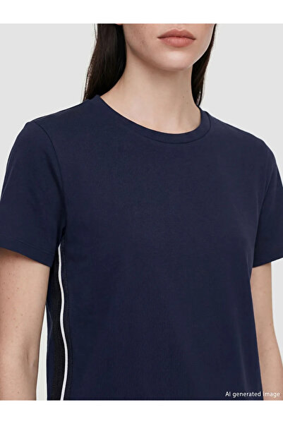 LC Waikiki Γυναικείο T-Shirt Navy Blue Crew Neck