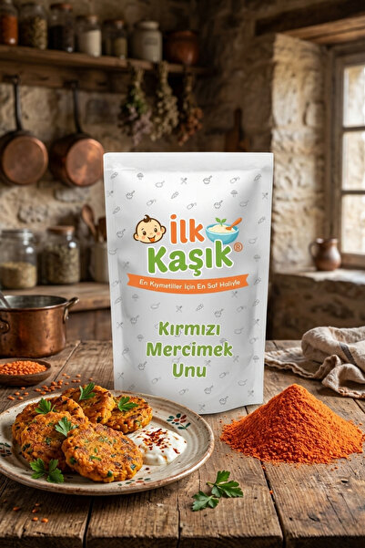 İlk Kaşık Kırmızı Mercimek Unu 200g Glutensiz Yüksek Proteinli Katkısız Doğal...