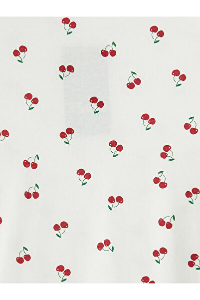 LC Waikiki Λευκό Κοντομάνικο T-Shirt Γυναικείο με Στρογγυλή Λαιμόκοψη