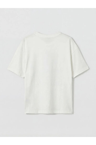 LC Waikiki Μπλουζάκι για κορίτσια με στάμπα California σε χρώμα εκρού