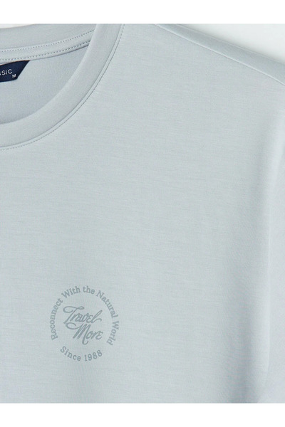 LC Waikiki Tricou pentru bărbați, gri, cu broderie cu model standard