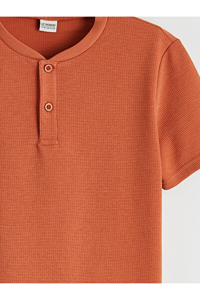 LC Waikiki Πορτοκαλί Crew Neck Boy T-Shirt