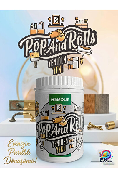 Permolit Pop & Rolls — Fayans, Tezgah, PVC, Ahşap İçin Tek Katta Yenileme Boy...
