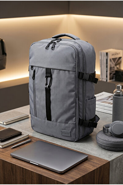 Catwins Γκρι Unisex Σακίδιο Πλάτης Μεγάλου Όγκου για Ταξίδια & Laptop με Θήκη...