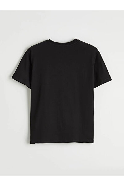 LC Waikiki Μαύρο γυναικείο μπλουζάκι με λαιμόκοψη