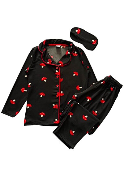 Fil Kids Κοριτσίστικο Βαμβακερό Μιλανέζικο Ύφασμα Μαύρο Πουκάμισο με Σχέδιο Μ...