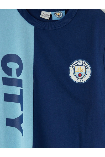 LC Waikiki Μπλουζάκι για αγόρια σε μπλε ναυτικό χρώμα με στάμπα της Μάντσεστε...