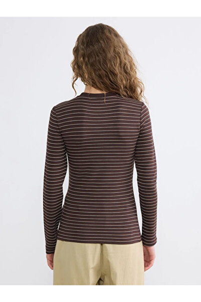 LC Waikiki Γυναικείο μπλουζάκι με ρίγες και λαιμόκοψη ποδηλάτου