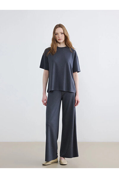 LC Waikiki Γυναικείο μπλουζάκι Soft Touch από πέτρα ανθρακί