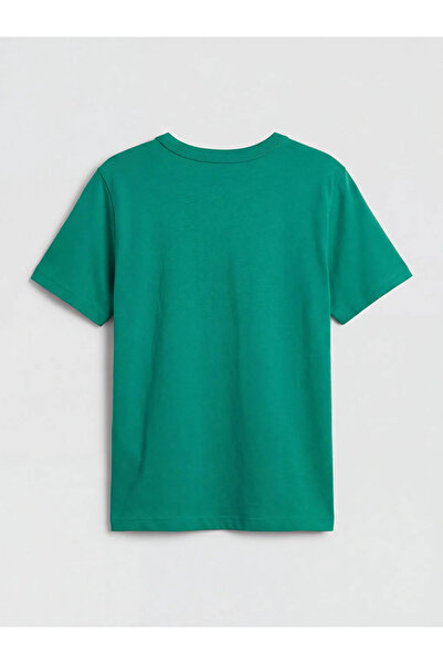 LC Waikiki Πράσινο μπλουζάκι για αγόρι με στάμπα με λαιμόκοψη