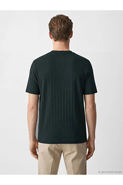 LC Waikiki Tricou verde guler rotund pentru bărbați
