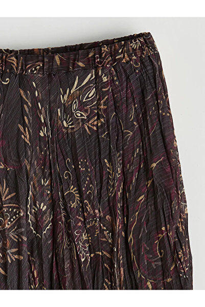 LC Waikiki Μικτή φούστα με ελαστική μέση και πιέτες με σχέδια