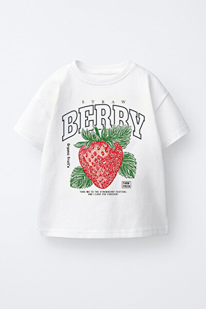 c.c.l. coccolin kids baby clup Unisex Kids Oversize Strawberry Printed T-Shirt