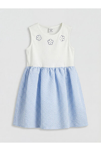 LC Waikiki Φόρεμα για κορίτσια με μπλε λαιμόκοψη