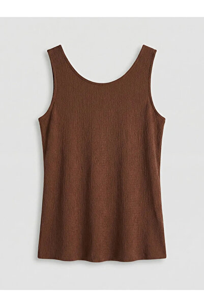 LC Waikiki Καφέ γυναικείο εσώρουχο με λαιμόκοψη