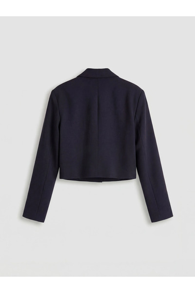 LC Waikiki Γυναικείο μπουφάν μπλέιζερ σε μπλε ναυτικό χρώμα Κοντό