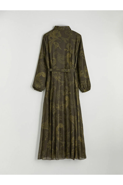 LC Waikiki Μικτό Με σχέδιο Με πιέτες Σιφόν Πουκαμισοφόρεμα