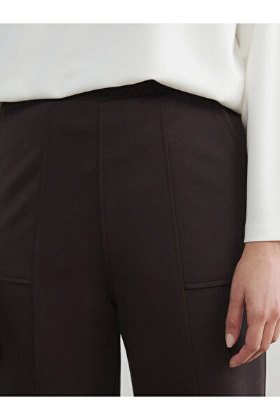 LC Waikiki Γυναικείο παντελόνι αθλητικό καφέ με ελαστική μέση, απαλό στο περι...