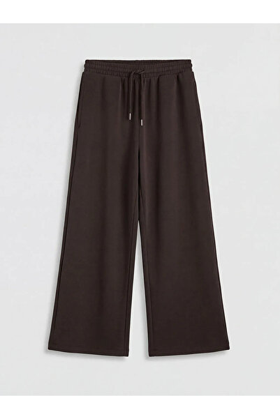 LC Waikiki Γυναικείο παντελόνι αθλητικό καφέ με ελαστική μέση, απαλό στο περι...