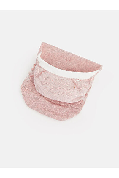 LC Waikiki Μπεζ αντιολισθητικές γυναικείες κάλτσες μπαλαρίνας με σχέδιο μπακλ...