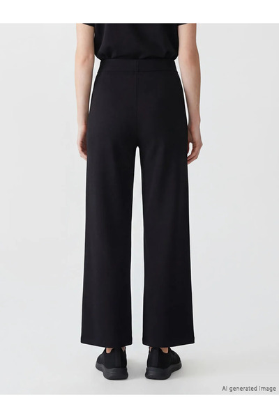 LC Waikiki Γυναικείο Φούτερ Μαλακής Υφής Black Stone