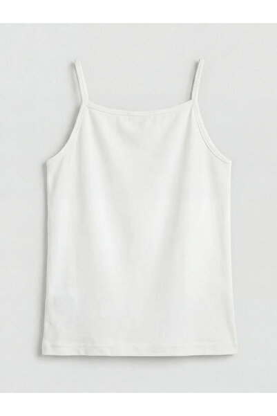 LC Waikiki Λευκό εμπριμέ με λουράκια για κορίτσια, σετ 2 τεμαχίων