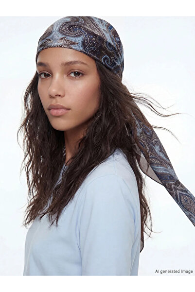 LC Waikiki Γυναικείο σάλι με καφέ σχέδιο