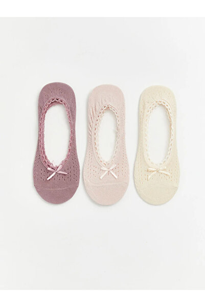 LC Waikiki Λιλά Γυναικείες Κάλτσες Μπαλαρίνας 3 τεμαχίων