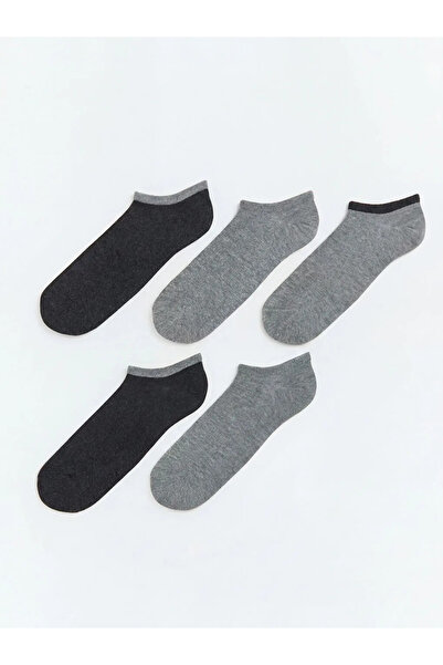 LC Waikiki Γκρι ανδρικές κάλτσες sneaker σε συσκευασία 5 τεμαχίων