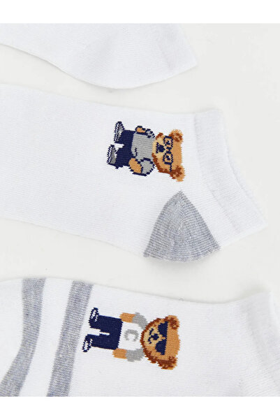 LC Waikiki Μικτές κάλτσες για αγόρια με σχέδιο αρκουδάκι, συσκευασία 5 τεμαχίων