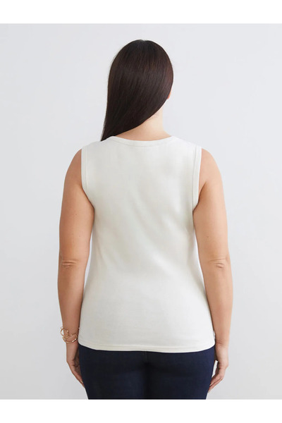 LC Waikiki Μπεζ μεγάλο μέγεθος γυναικείο εσώρουχο με λαιμόκοψη V, σετ 2 τεμαχίων